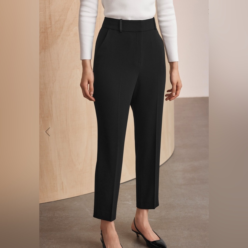 The Fold Clever Crepe Tavira Slim-Leg Trousers